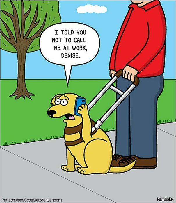 It's International Guide Dog Day! Don't Call Them At Work, Though. 🦮
#internationalguidedogday #guidedogs #dogs #dog #work #repost
patreon.com/Scottmetzgercartoons