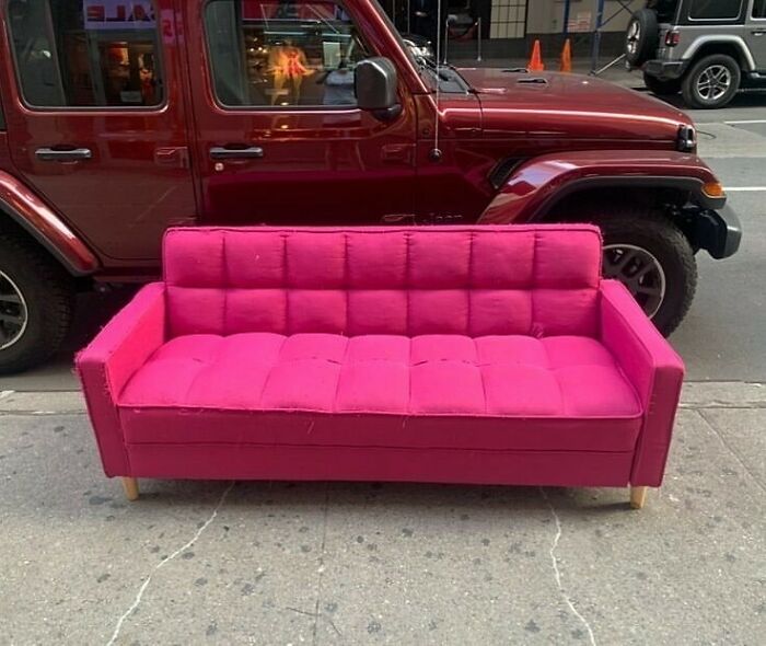 This Is So Much More Than A Free Couch… It’s A Hot Pink Free Couch
