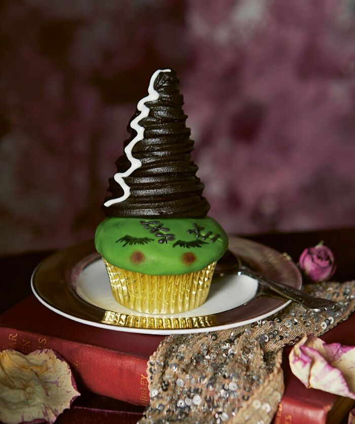 The Bride Of Frankenstein Chocolate Cupcake