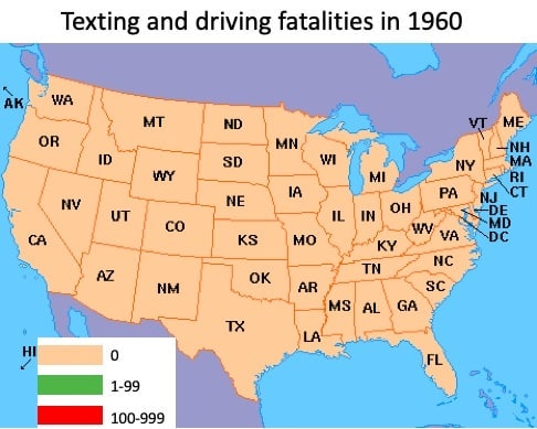 Fatalities From Texting And Driving In 1960
