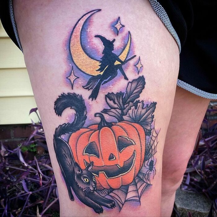 Spooky Halloween Tattoo