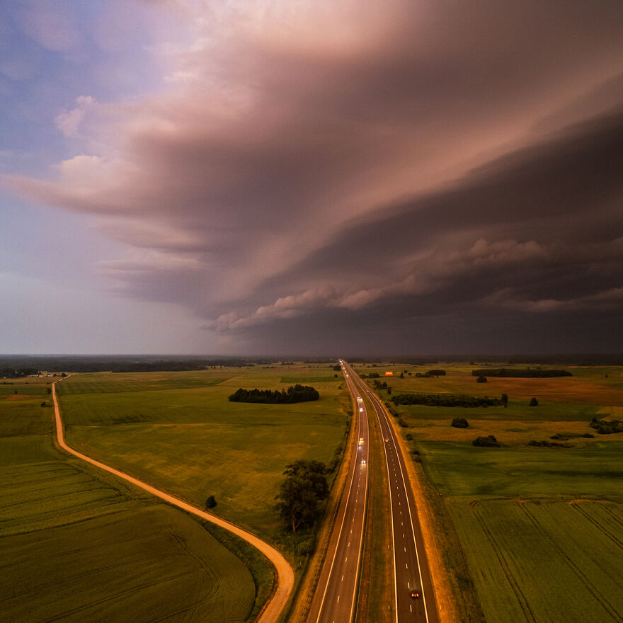 Highway Vilnius-Panevėžys Before The Storm