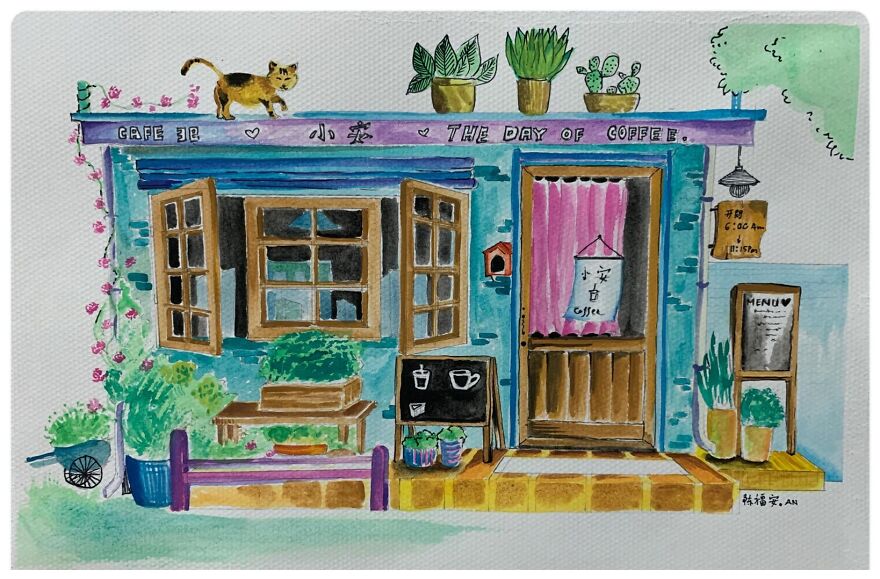 I Spent My Daily 60 Minutes Of Company-Rest-Time For These Paintings.