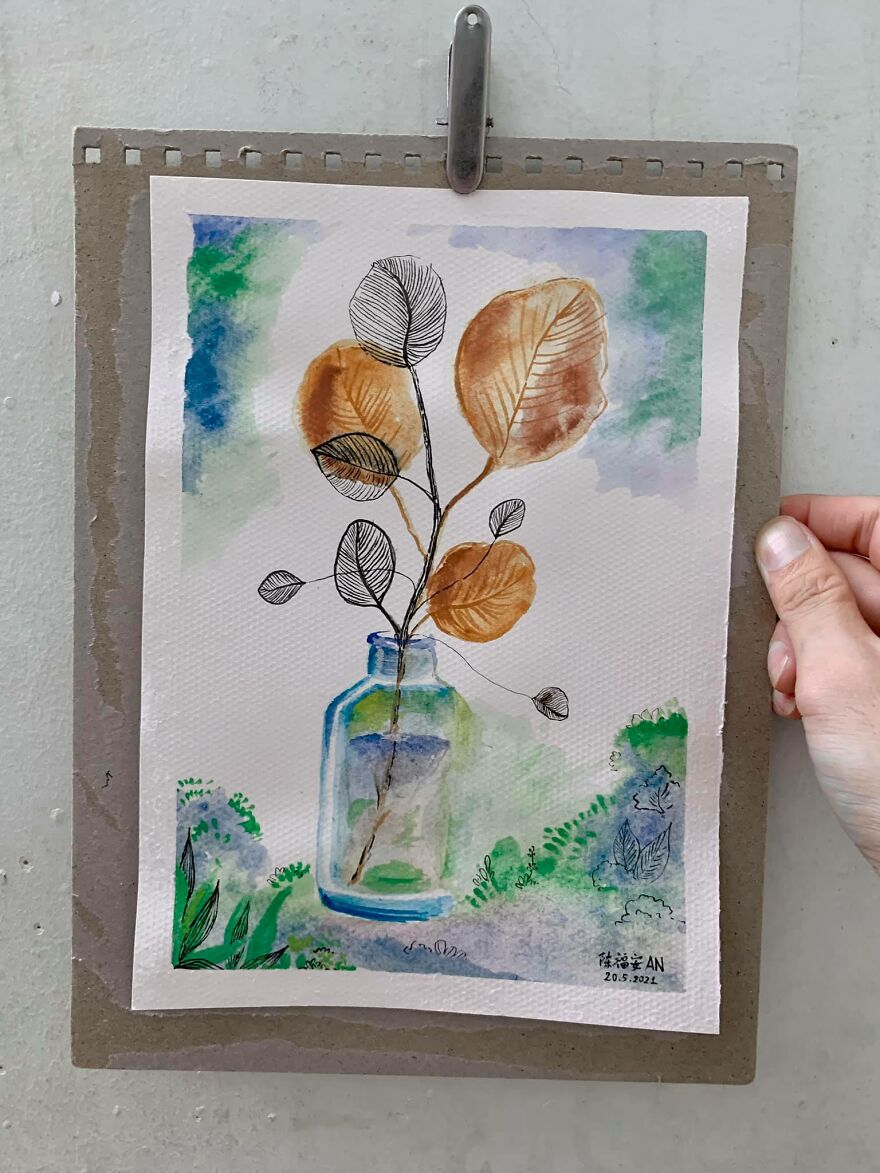 I Spent My Daily 60 Minutes Of Company-Rest-Time For These Paintings.