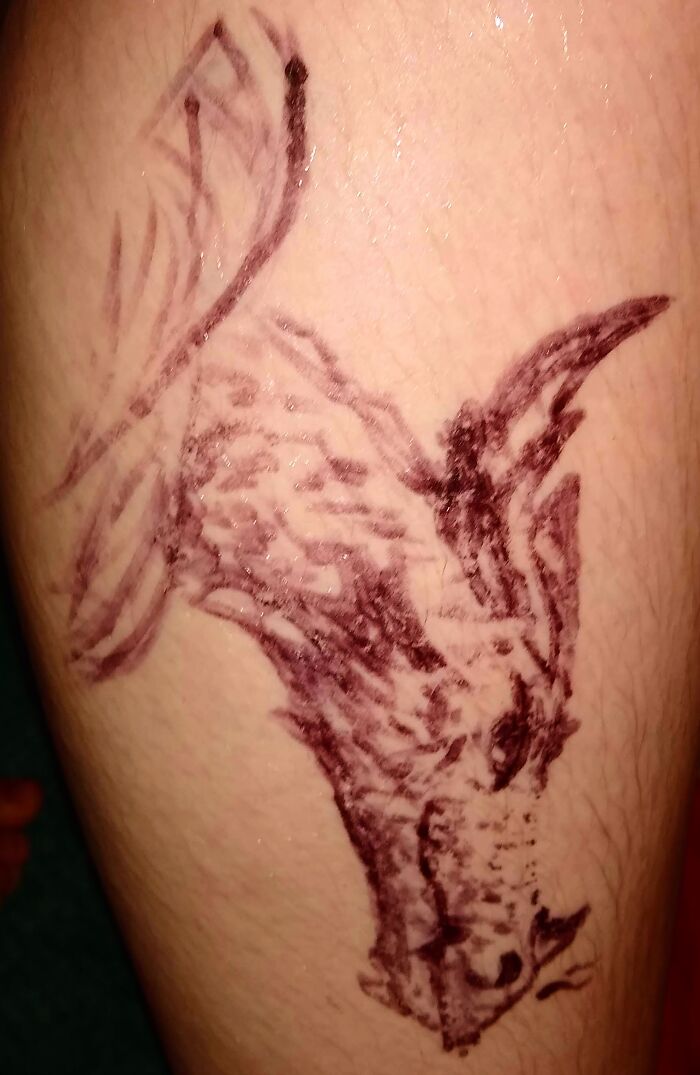 Dragon I Sketched On My Calf