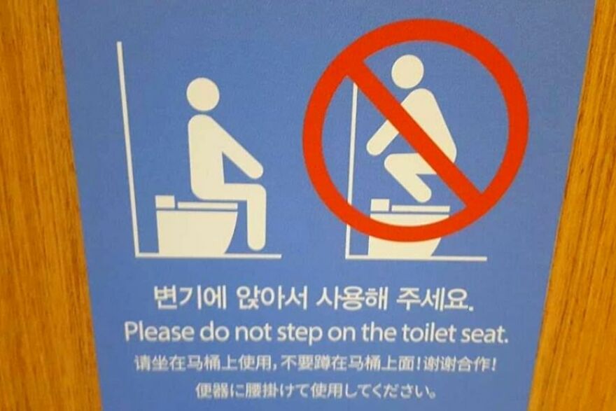 Learn How To Use The Toilet Correctly