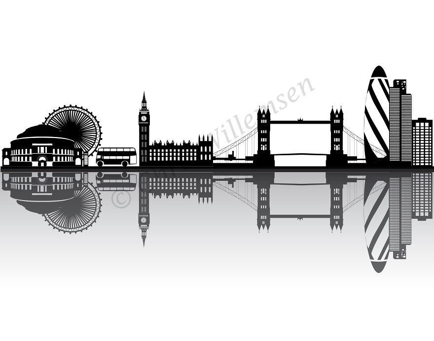 London Mirror City Skyline