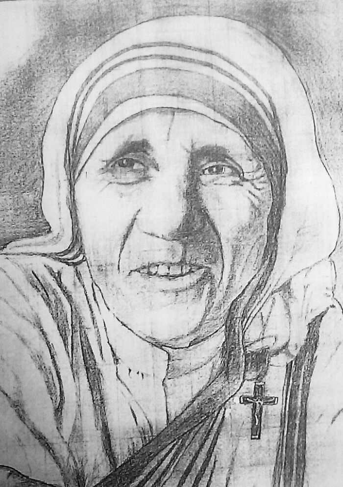 Portrait Of Mother Teresa I Drew A Long Time Back