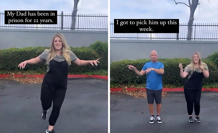 Dad Comes Back From Prison After 22 Years And Goes Viral After Daughter Does A Happy Dance With Him For A TikTok Dad Comes Back From Prison After 22 Years And Goes Viral After Daughter Does A Happy Dance With Him For A TikTok