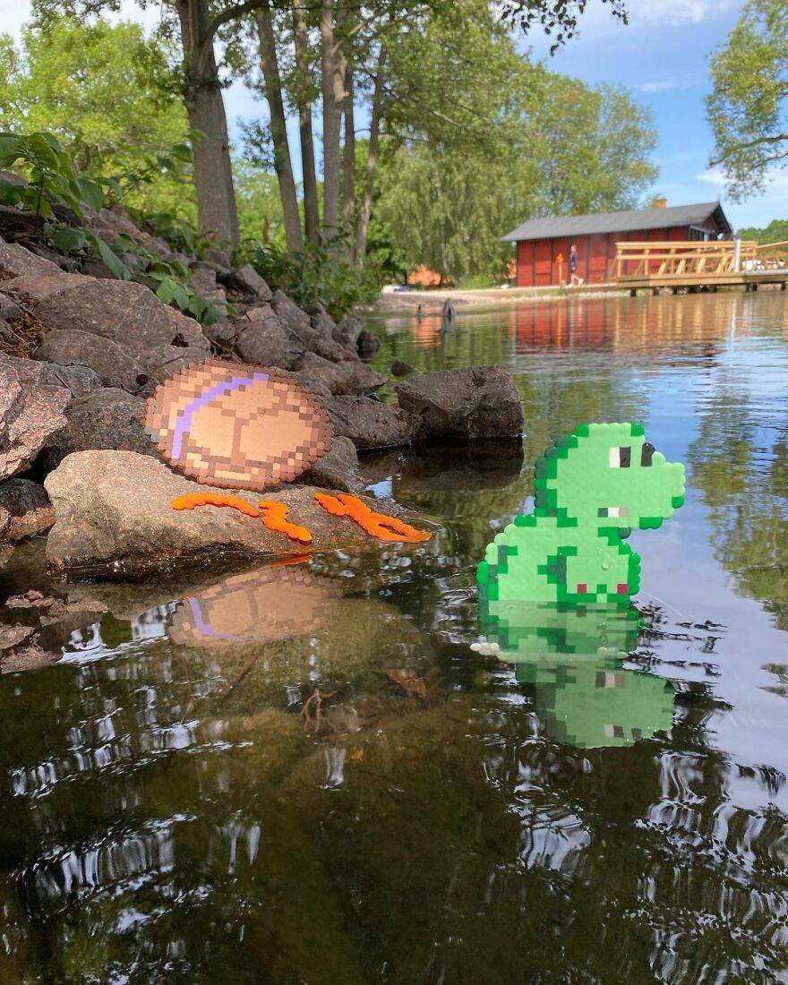 This Artist Is Going Viral By Turning Concrete Barriers Into A Giant Toblerone (+ More Of His Pics)