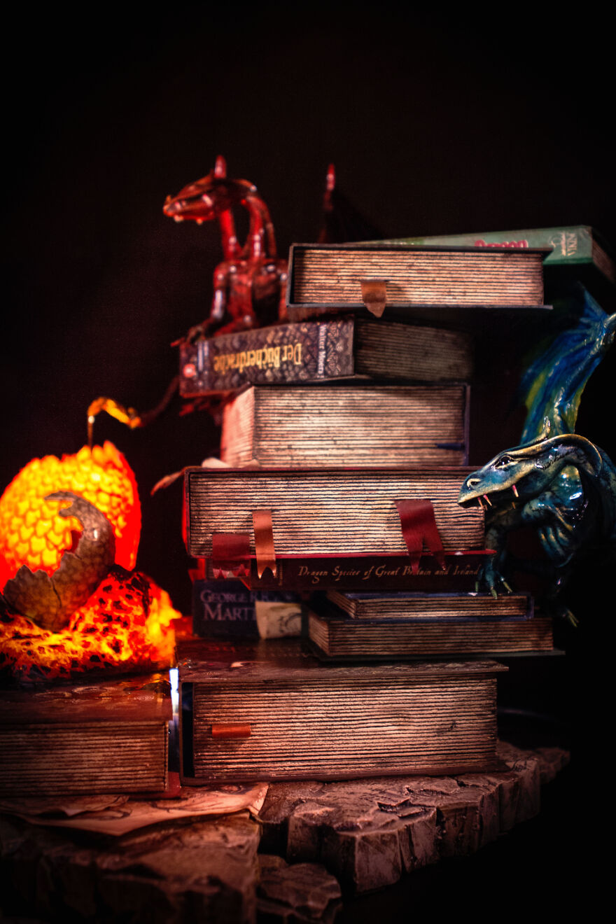 I Created Dragon Book Lamp To Try Out Some New Techniques