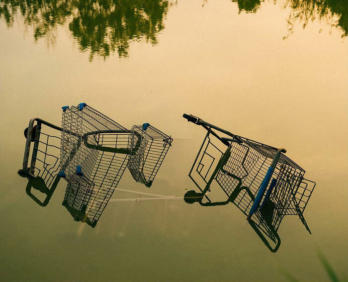 Itap Of These Two Carts, Half Submerged