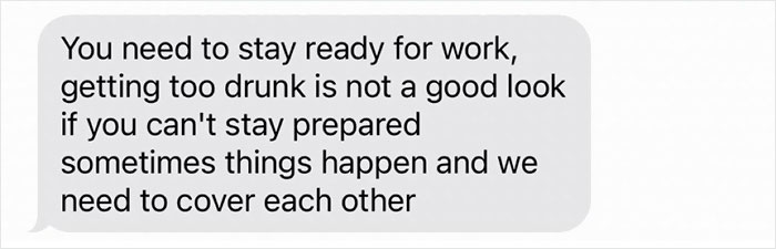 Toxic Boss Messages Bartender At 3 AM Saying They Need To Work In The Morning On Their Day Off, Gets Put In Place