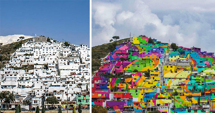 Before And After: Graffiti Commissioned By Local Government In Pachuca, Mexico