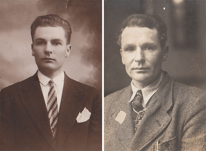 My Polish Grandpa Before And After Wwii. It Is Supposed To Be 7 Years Between The Pictures According To My Mother