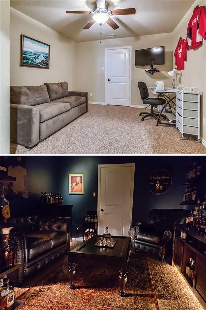 Whiskey Room Before And After