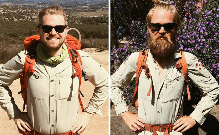 A Friend Of Mine Walked From Mexico To Canada On The Pacific Crest Trail. This Is Him Before And After
