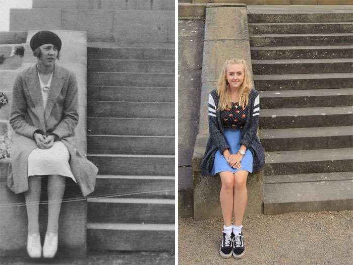 My Great-Grandmother And Me In The Same Spot 89 Years Apart!