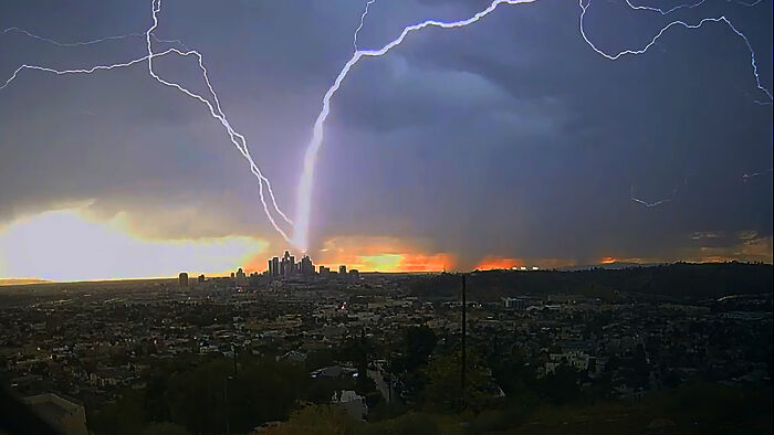 Thunderstorm Over Los Angeles, Oct-4th-2021