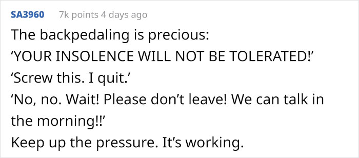 Boss Criticizes Employee With Broken Bones For Sitting On A Stool, Changes His Tone Immediately When He Quits Boss Criticizes Employee With Broken Bones For Sitting On A Stool, Changes His Tone Immediately When He Quits