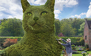 Artist Creates Giant Bushes In The Shape Of His Deceased Cat (70 Pics)