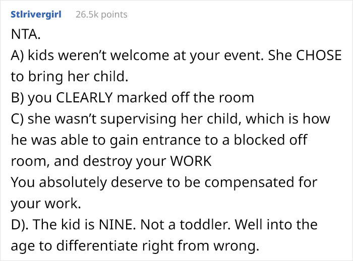 Woman Wants To Know If She Is The Jerk For Charging Her Sister $3,400 For A Painting Her 9 Y.O. Nephew Ruined Woman Wants To Know If She Is The Jerk For Charging Her Sister $3,400 For A Painting Her 9 Y.O. Nephew Ruined