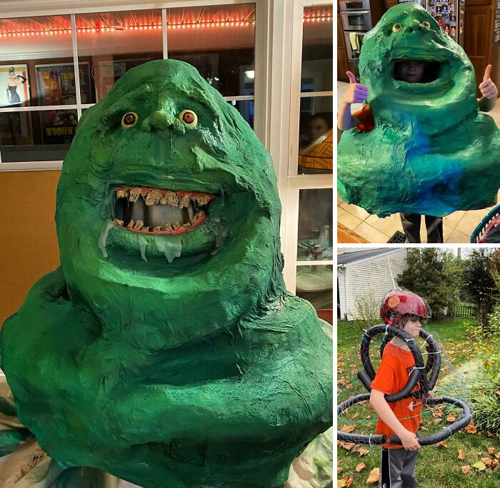 My Daughter And I Made Slimer For Her Younger Brother