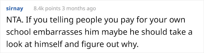Father Embarrassed After His Kid “Announces” To The Whole Family That They’ve Been Paying Their Own College Tuition Themselves Father Embarrassed After His Kid “Announces” To The Whole Family That They’ve Been Paying Their Own College Tuition Themselves