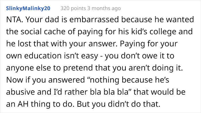 Father Embarrassed After His Kid “Announces” To The Whole Family That They’ve Been Paying Their Own College Tuition Themselves Father Embarrassed After His Kid “Announces” To The Whole Family That They’ve Been Paying Their Own College Tuition Themselves