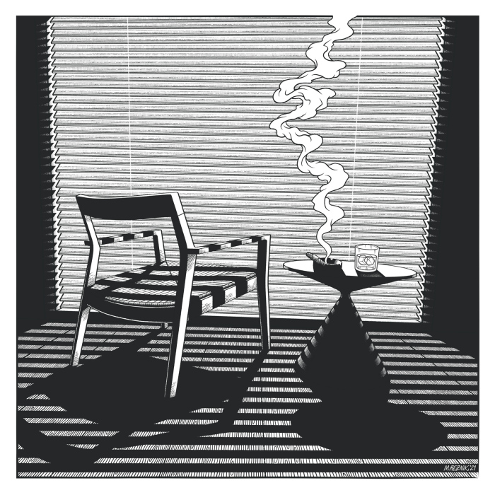 Highly Detailed Film Noir Inspired Furniture Illustrations