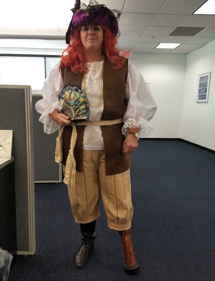 My Coworker Is An Amputee. This Was Her Costume