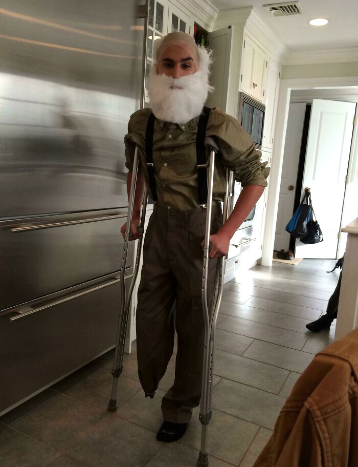 Took Advantage Of My Amputee-Ness And Went As Hershel For Halloween
