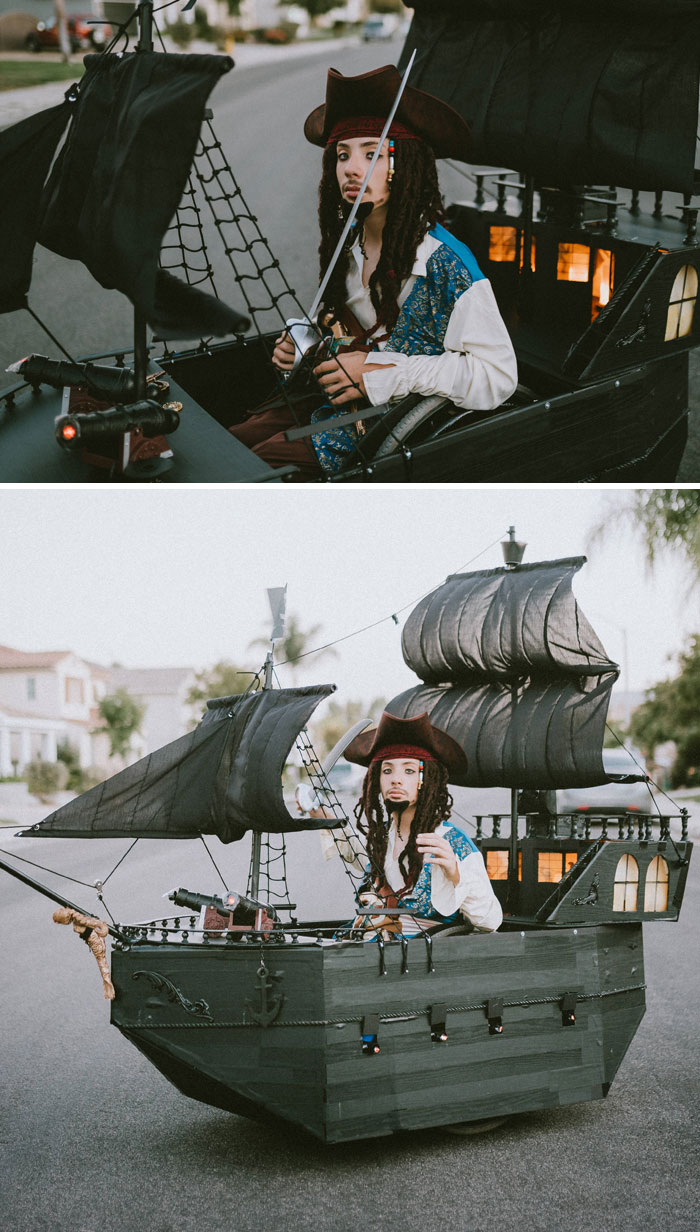 Awesome Pirates Of The Caribbean Wheelchair Costume