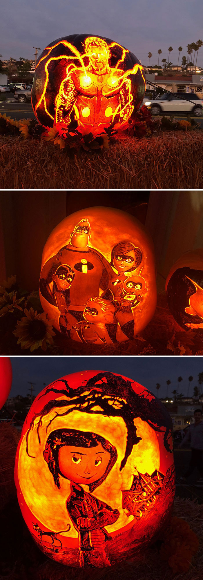 A Few Cool Pumpkins From A Carving Contest In My Community