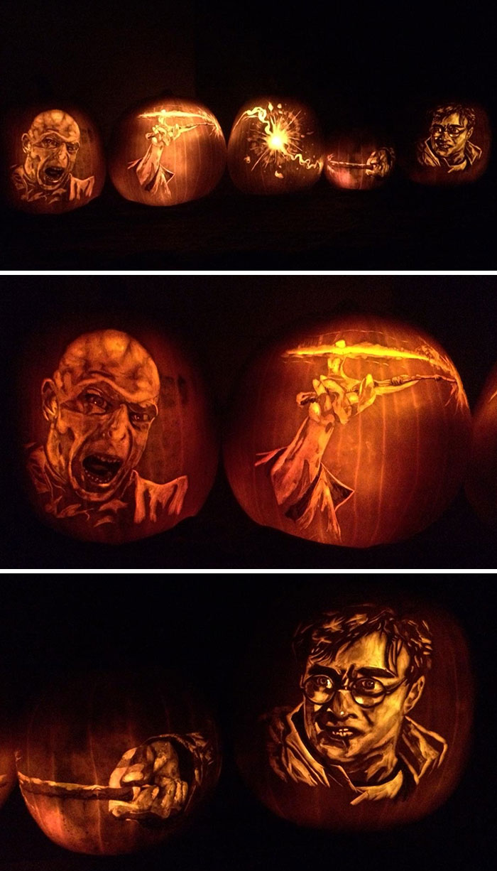 My 2014 Pumpkins: Harry vs. Voldemort