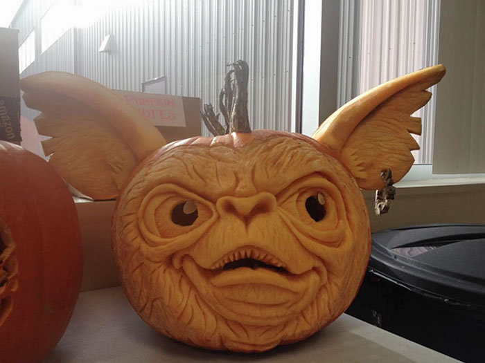 My Work Friend Carved This In Our Annual Work Pumpkin Carving Contest, It Was His First Pumpkin And It Took Him 10 Hours