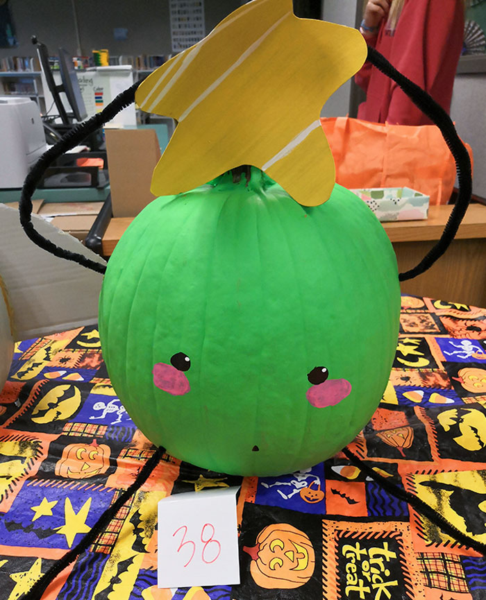 My 8-Year-Old Daughter Entered This Junimo Pumpkin Into Her School's Pumpkin Decorating Contest