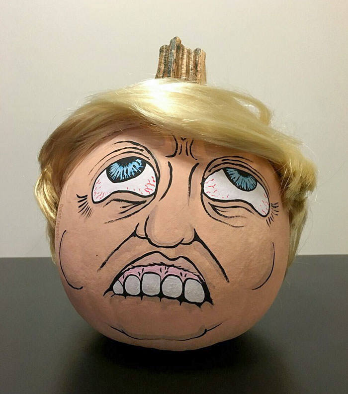 My Entry For The Office Pumpkin Contest. Donald Trumpkin
