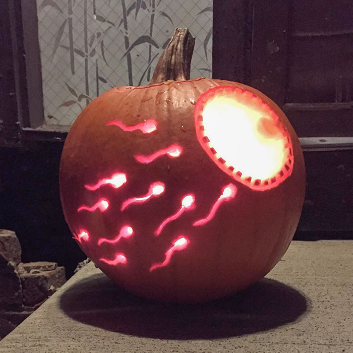 My Friend Carved The Scariest Thing He Could Imagine Into His Pumpkin This Year