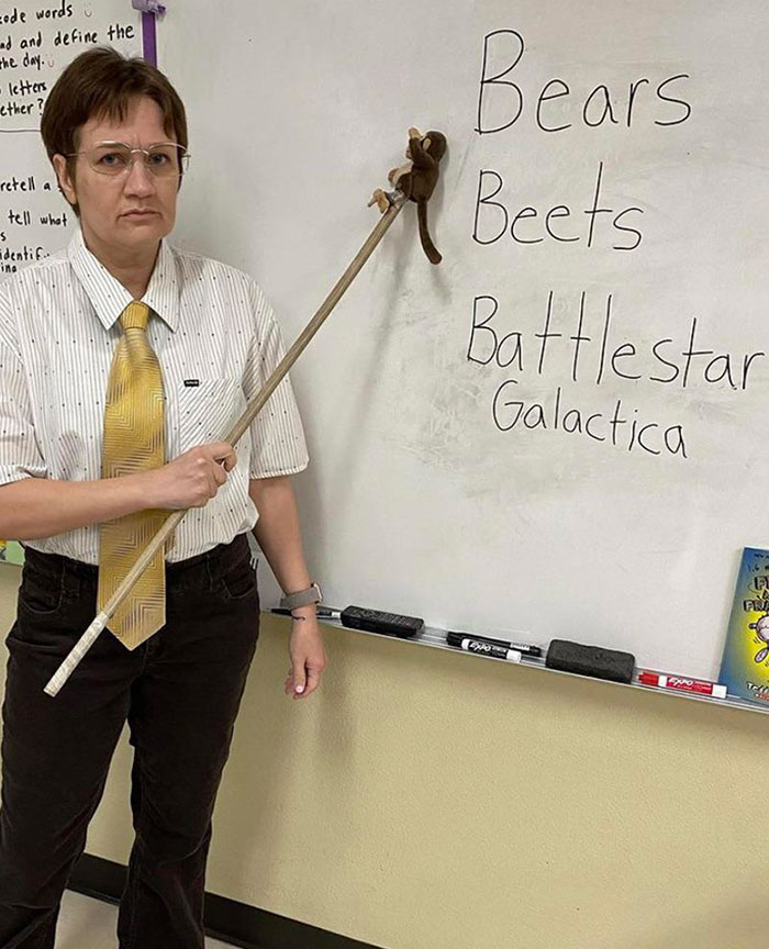 Every Halloween I Dress Up As Dwight For School. I Make My First Graders Call Me Mr. Schrute And We Discuss Which Bear Is Best