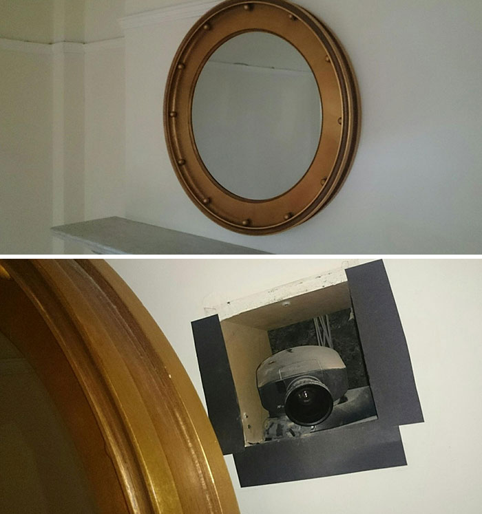 Just Rented A New Place. Previous Tenant Left The Wall Mirror - And A Dirty Secret