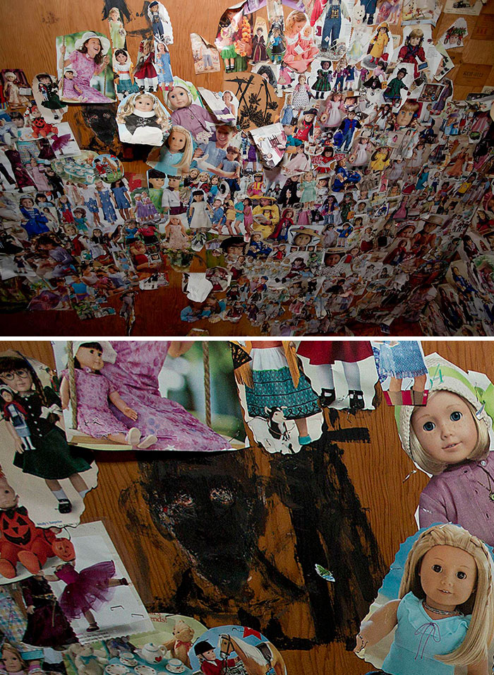 Unos amigos y yo nos mudamos a una nueva casa. Encontramos un armario lleno de recortes de muñecas. Pensé que era suficientemente espeluznante por sí mismo, pero cuando lo ves...