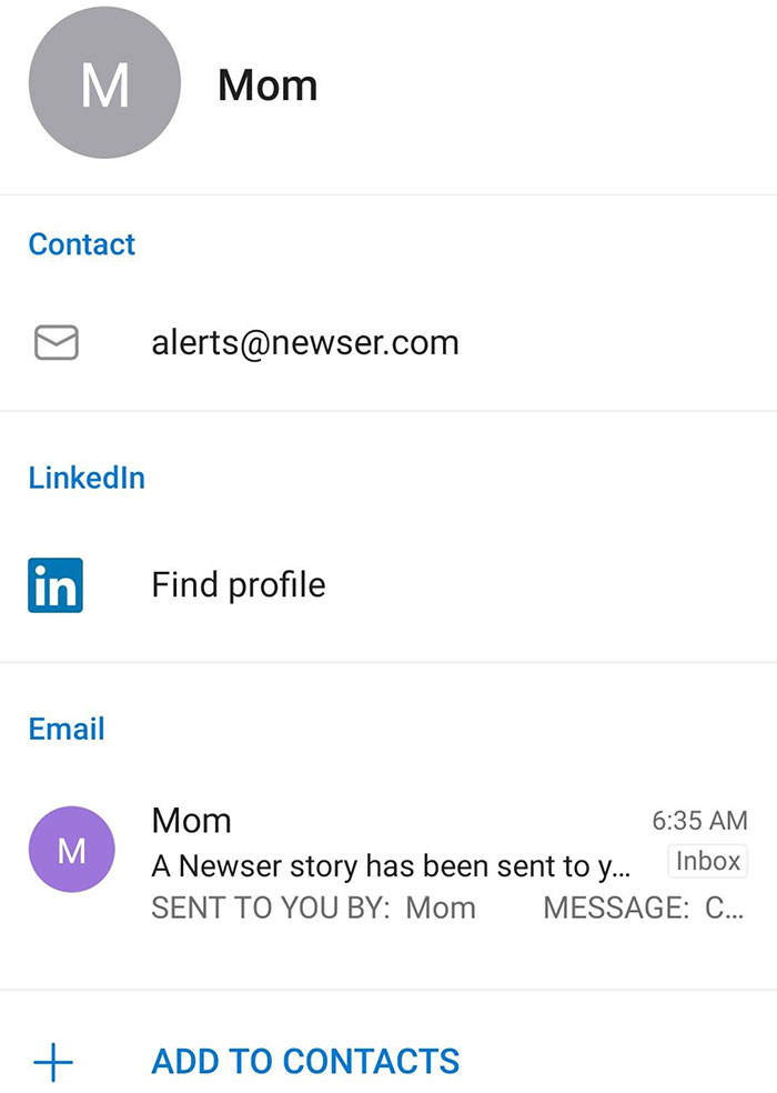 My Mother Recently Passed Away. This Morning I Thought I Got An Email From Her. Nope, Just A Spam Tabloid Naming Their Contact "Mom"