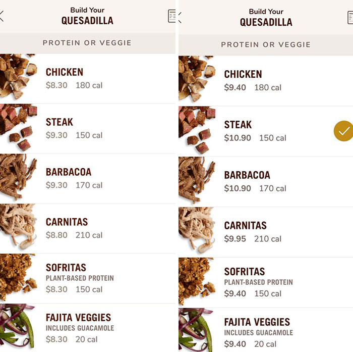 Chipotle Goes All-Out Advertising That For The Next Week Delivery Is Free, And Then Casually Makes The Delivery Menu Priced Higher Than The Regular One