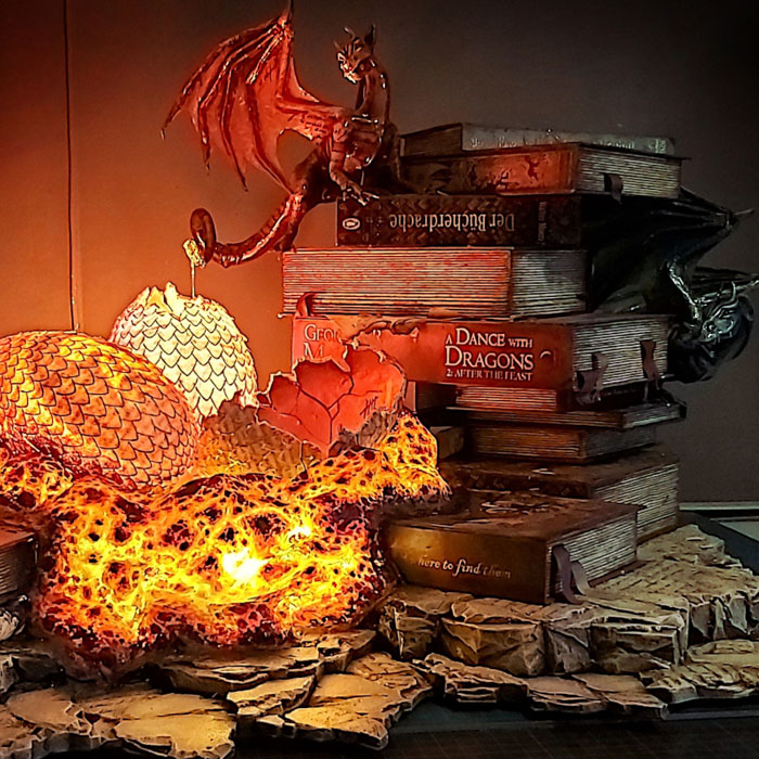 I Created Dragon Book Lamp To Try Out Some New Techniques