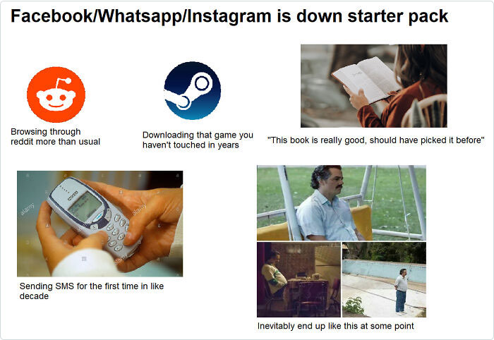 Facebook/Whatsapp/Instagram Is Down Starter Pack