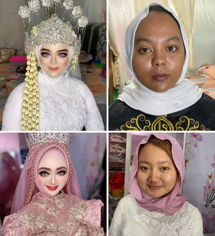 I Know That This Is Traditional Wedding Makeup… But The Amount Of Photoshop Is Just Insane