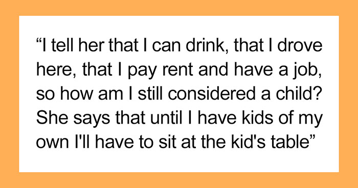 22-Year-Old Guy Gets Asked To Sit With The Kids At Family Party, Takes The Quiche He Brought And Just Leaves