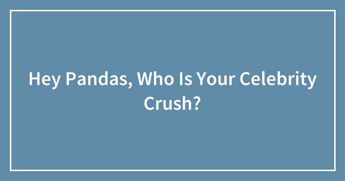 Hey Pandas, Who Is Your Celebrity Crush?