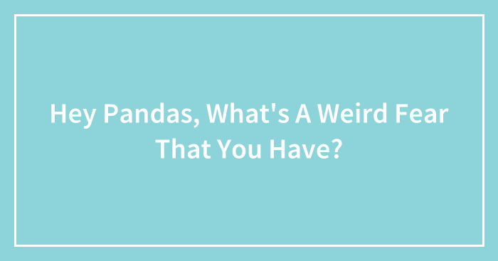 Hey Pandas, What’s A Weird Fear That You Have?